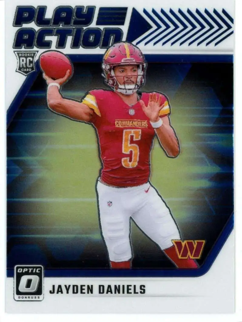NFL 2024 Panini Donruss Optic Football Play Action Jayden Daniels #1 [Rookie]