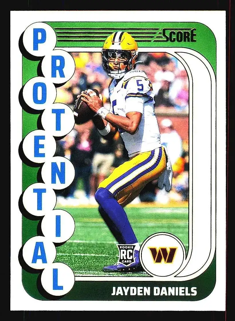NFL Washington Commanders 2024 Score Football Protential Jayden Daniels #3 [Rookie]