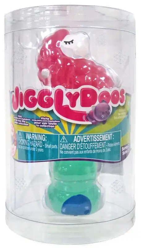 JigglyDoos Series 2 Pink Sheep & Green Dinosaur Squeeze Toy 2-Pack