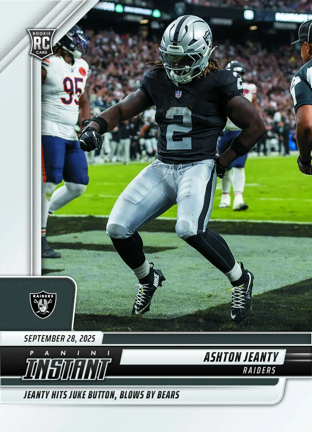 NFL Las Vegas Raiders 2025 Instant Football Ashton Jeanty #111 [Rookie]