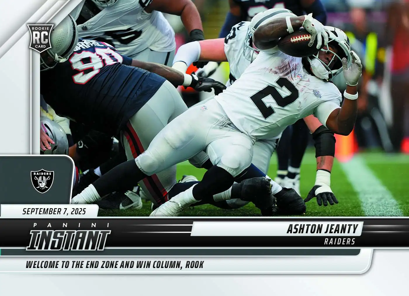 NFL Las Vegas Raiders 2025 Instant Football Ashton Jeanty #55 [Rookie]