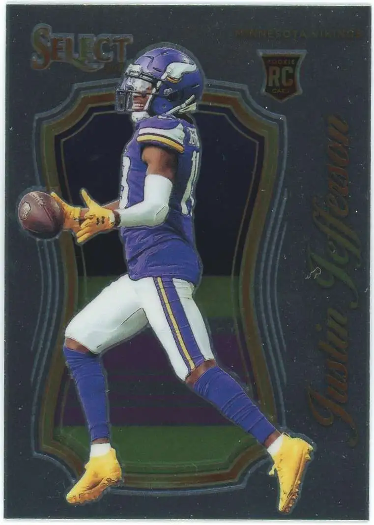 2021 Panini Prizm Prizm Red Ice #125 Justin Jefferson Minnesota Vikings NFL  Football Trading Card