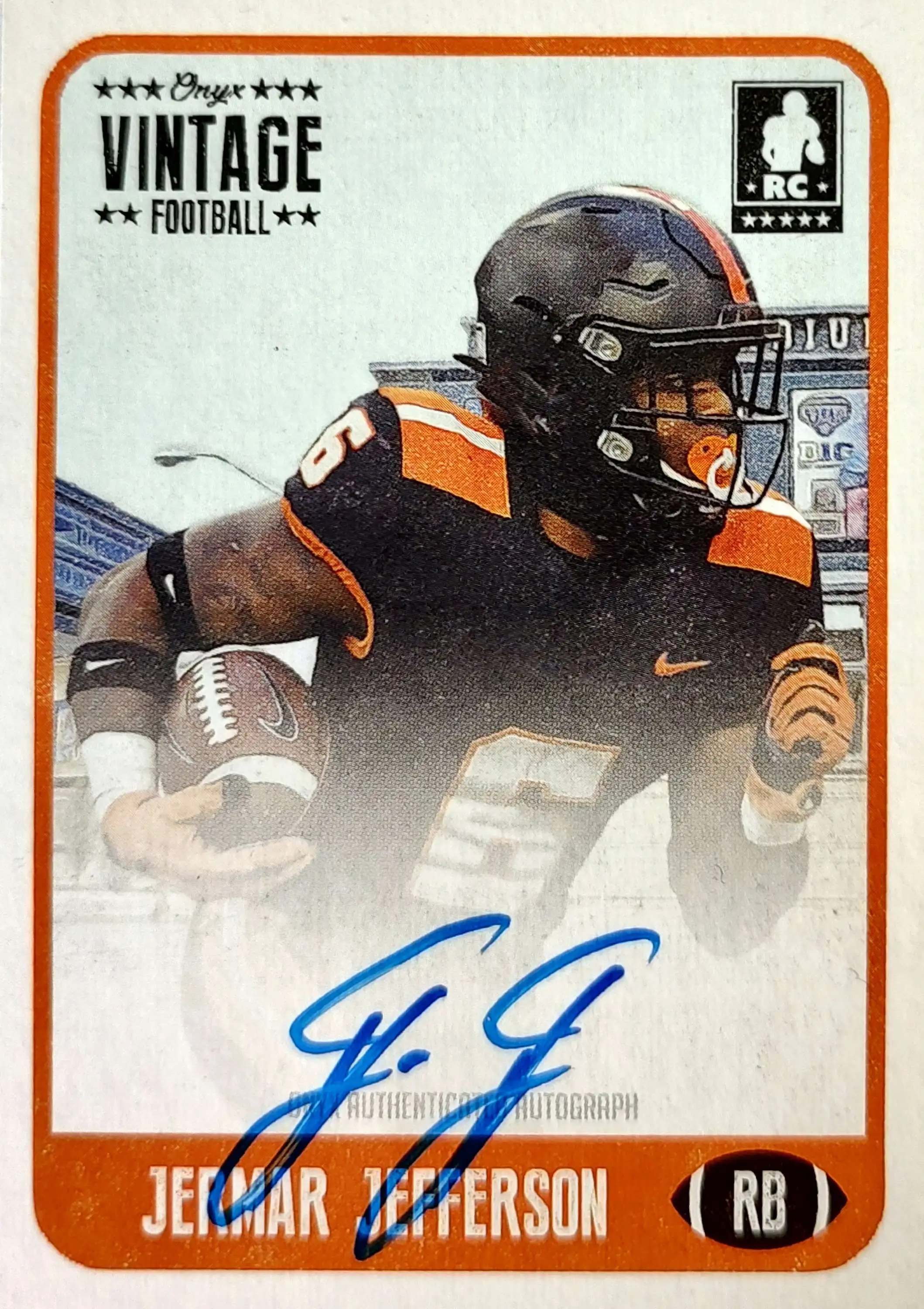 NFL 2021 Onyx Vintage Football Jermar Jefferson Blue Ink /400 Autographed Single Card FAJJ [Rookie]