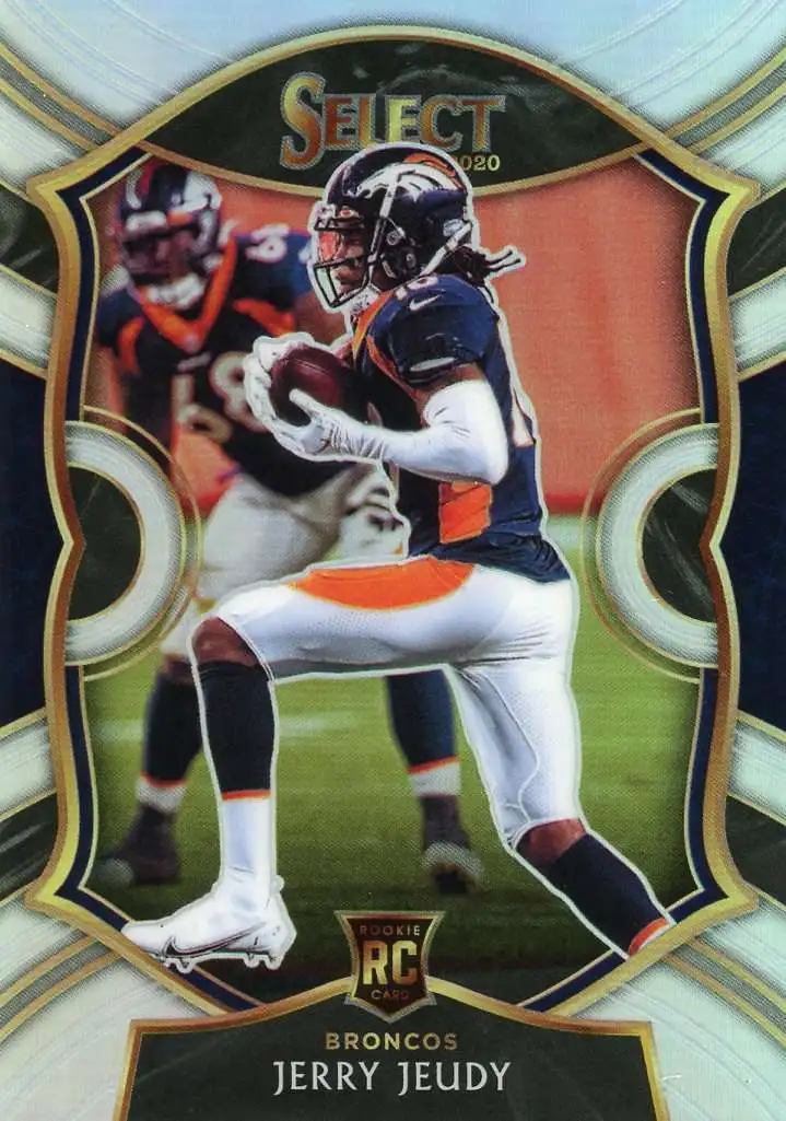 NFL 2020 Panini Select Jerry Jeudy Silver Holo Prizm Trading Card