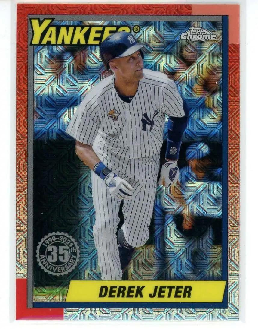 MLB 2025 Topps Series 1 Baseball 1990 Silver Pack Mojo Derek Jeter T90C-5