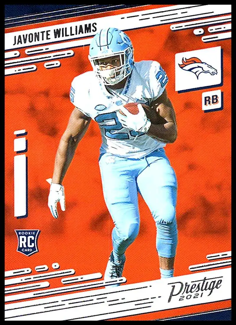 Javonte Williams 2021 Panini Chronicles Prestige Rookie Card No