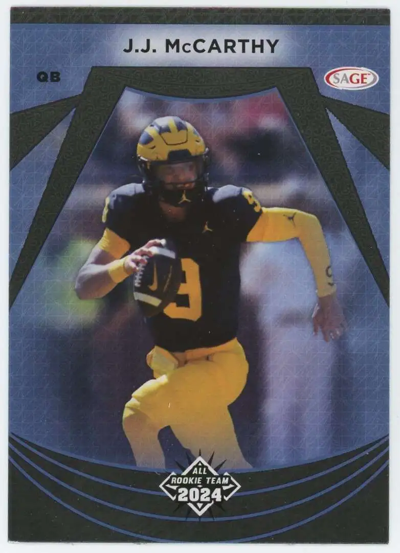 NFL 2024 Sage High Series Single Card All Rookie Team Black JJ McCarthy