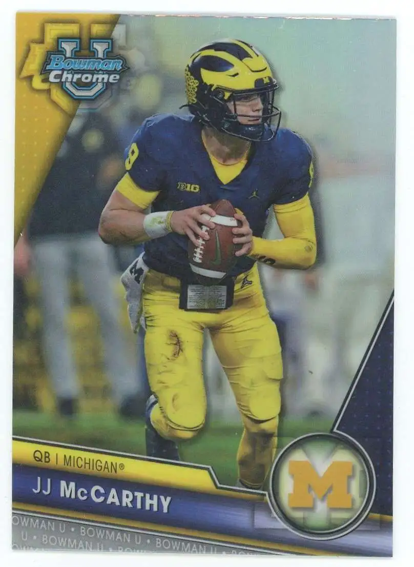 NFL 2023 Bowman Chrome U Refractor JJ McCarthy #124 [Rookie]