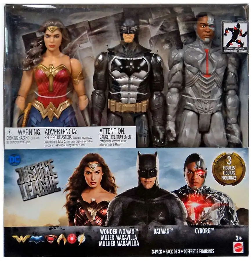 Justice League 8 inch Bendable Figures Wonder woman superman cyborg batman 