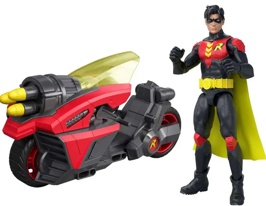 DC Premier Robin 6.5 Action Figure and Motorcycle Vehicle Mattel