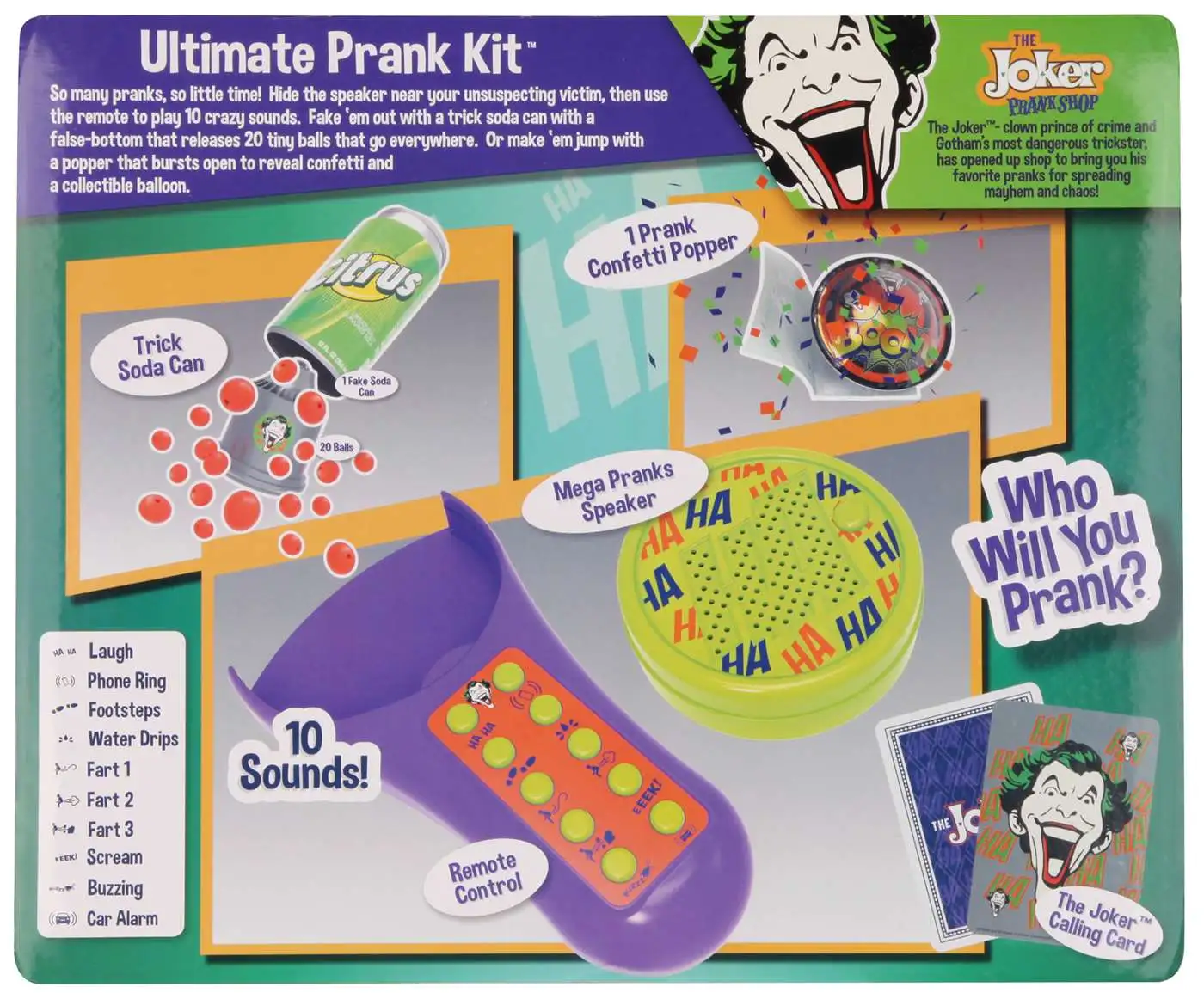 Details about   The Joker 10 Sounds Remote Control DC Comics Prank Shop: Mega Pranks Speaker 