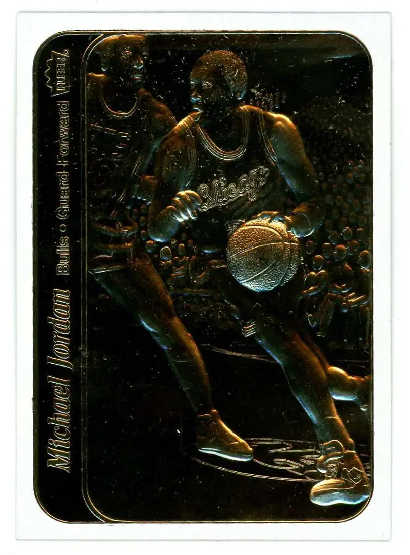 NBA 1996-97 Fleer 23KT Gold Single Card Michael Jordan Excellent