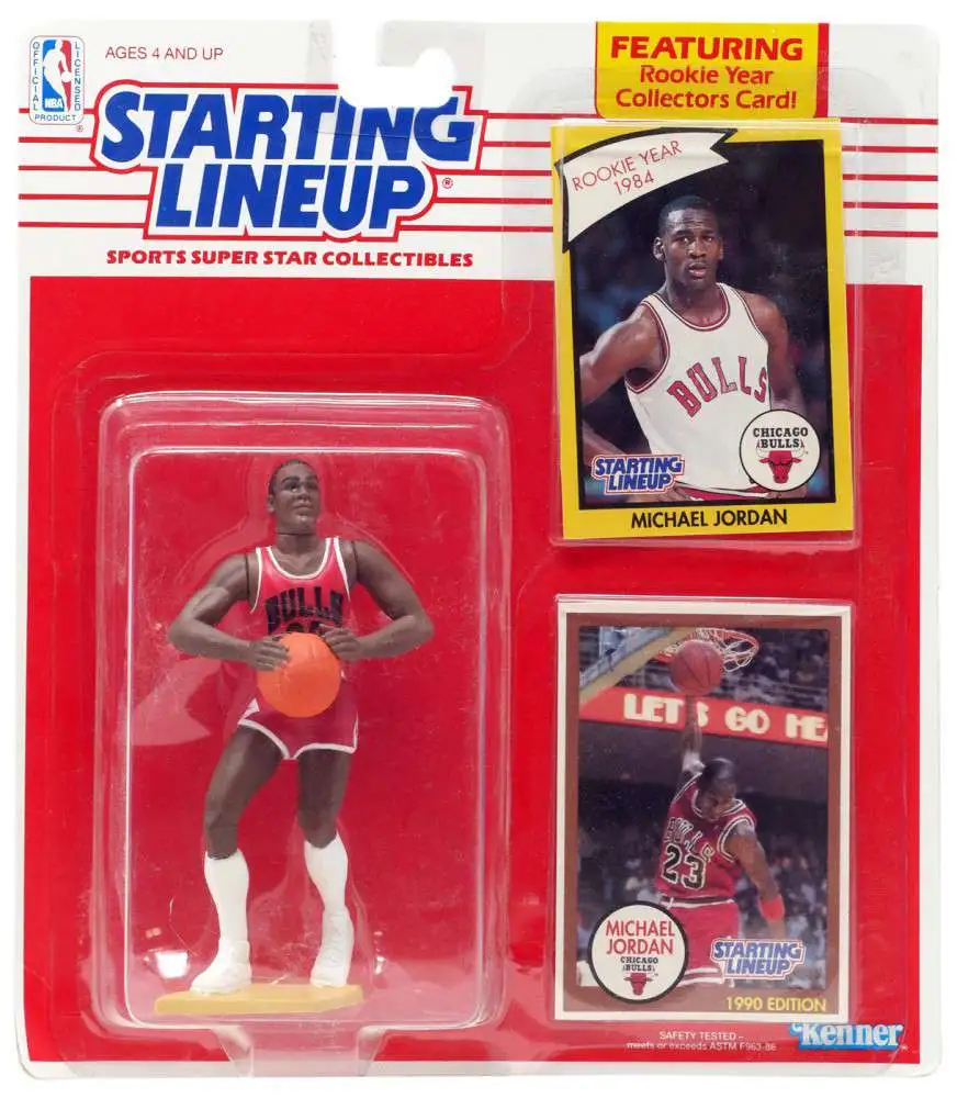 NBA Starting Lineup Super Star Collectible Michael Jordan Action Figure  1990 Kenner - ToyWiz