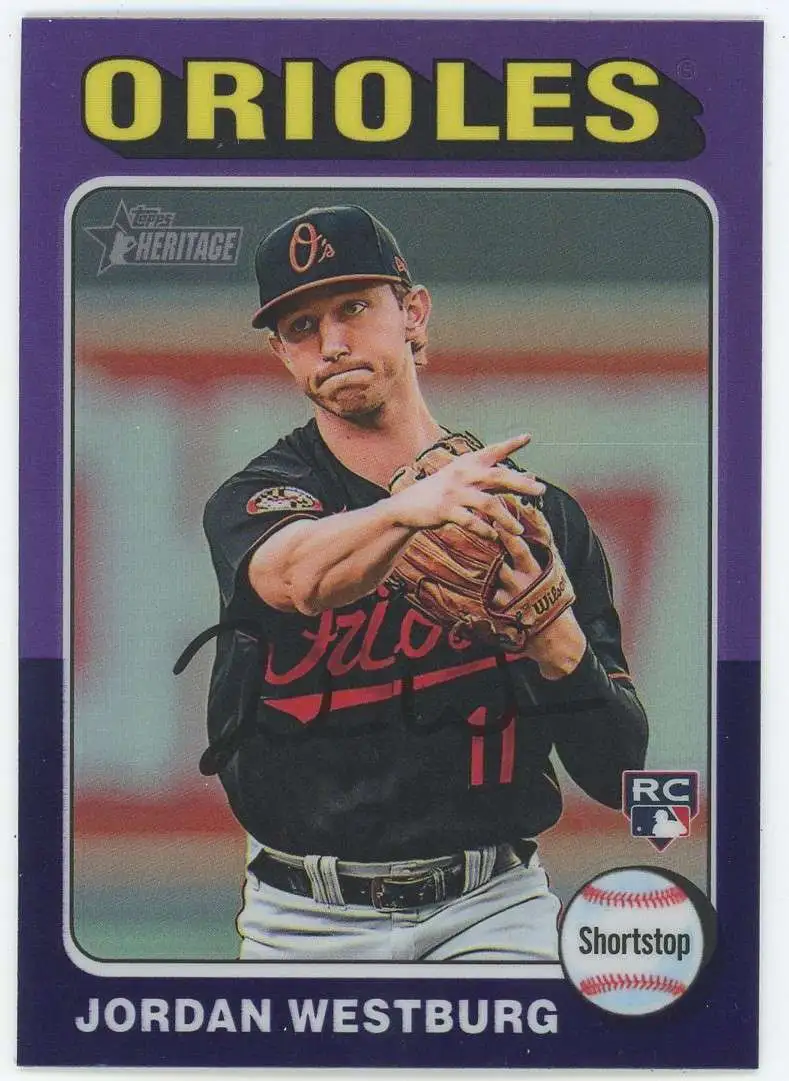 MLB 2024 Topps Heritage Purple Chrome Hot Box Refractor Jordan Westburg #229 [Rookie]