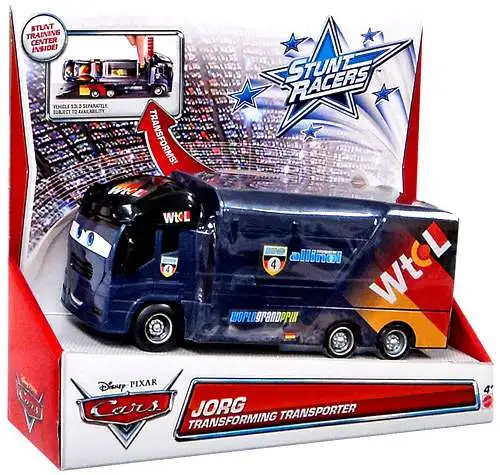 Disney / Pixar Cars Stunt Racers Jorg Transforming Transporter Plastic Car [Loose]