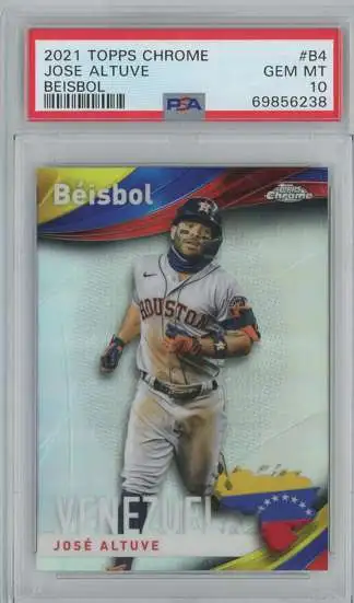 MLB 2021 Topps Chrome Venezuela Jose Altuve B4 [Beisbol, PSA 10] [PSA 10]