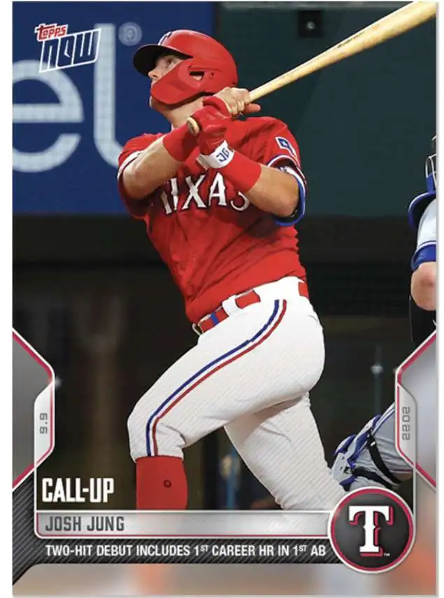 MLB Texas Rangers 2022 NOW Baseball Josh Jung Exclusive #876 [Rookie, 1st HR In 1st At-Bat]