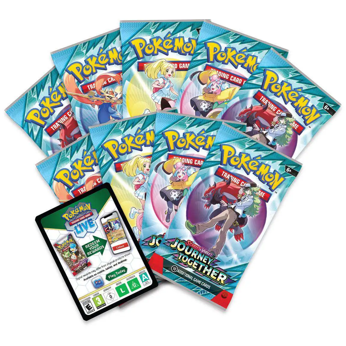 Pokemon Scarlet Violet Journey Together Elite Trainer Box 9 Booster Packs,  65 Card Sleeves More Pokemon USA - ToyWiz