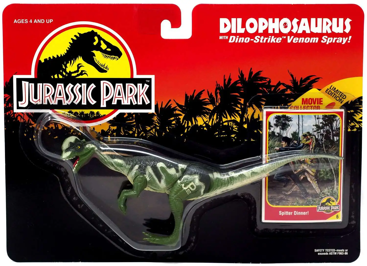 Shops Vintage Jurassic Park Dilophosaurus With Dino-Strike Venom Spray! - New