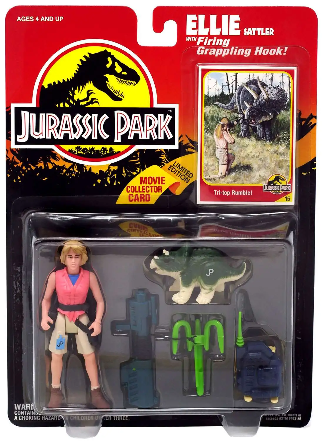 Jurassic Park Ellie Sattler Action Figure Fire Grappling Hook