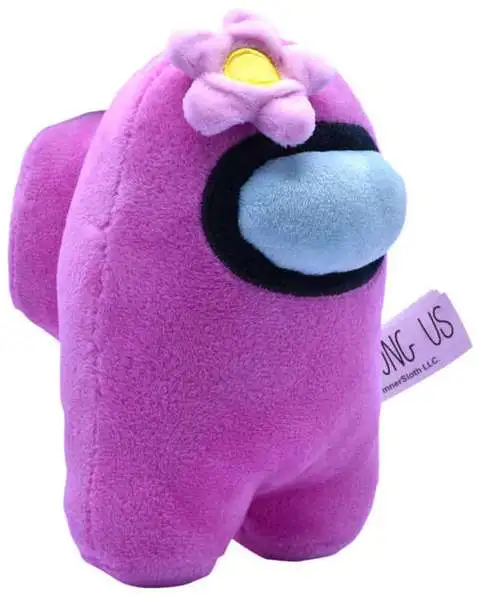 Among Us Pink with Flower 6.5-Inch Plush