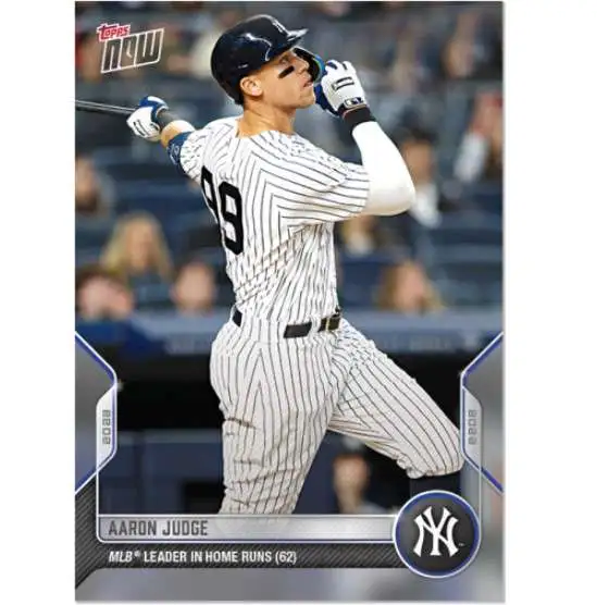 MLB New York Yankees 2022 Topps Now Baseball Aaron Judge Exclusive #1032  [MLB Leader in HR's (62)]