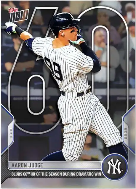 MLB New York Yankees 2022 Topps Now Aaron Judge Trading Card 929 Clubs 60th  HR of the Season During Dramatic Win - ToyWiz