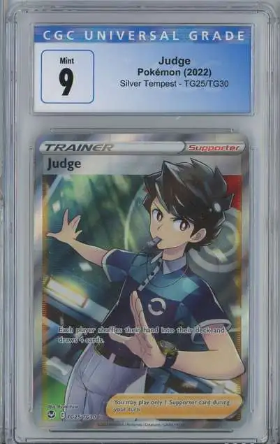 Pokemon Silver Tempest Judge Full Art Graded Card Tg25 Cgc 9 Wizards Of The Coast Toywiz