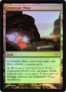 MtG DCI Judge Promo Promo Gemstone Mine [Foil, Signed by Artist Brom]