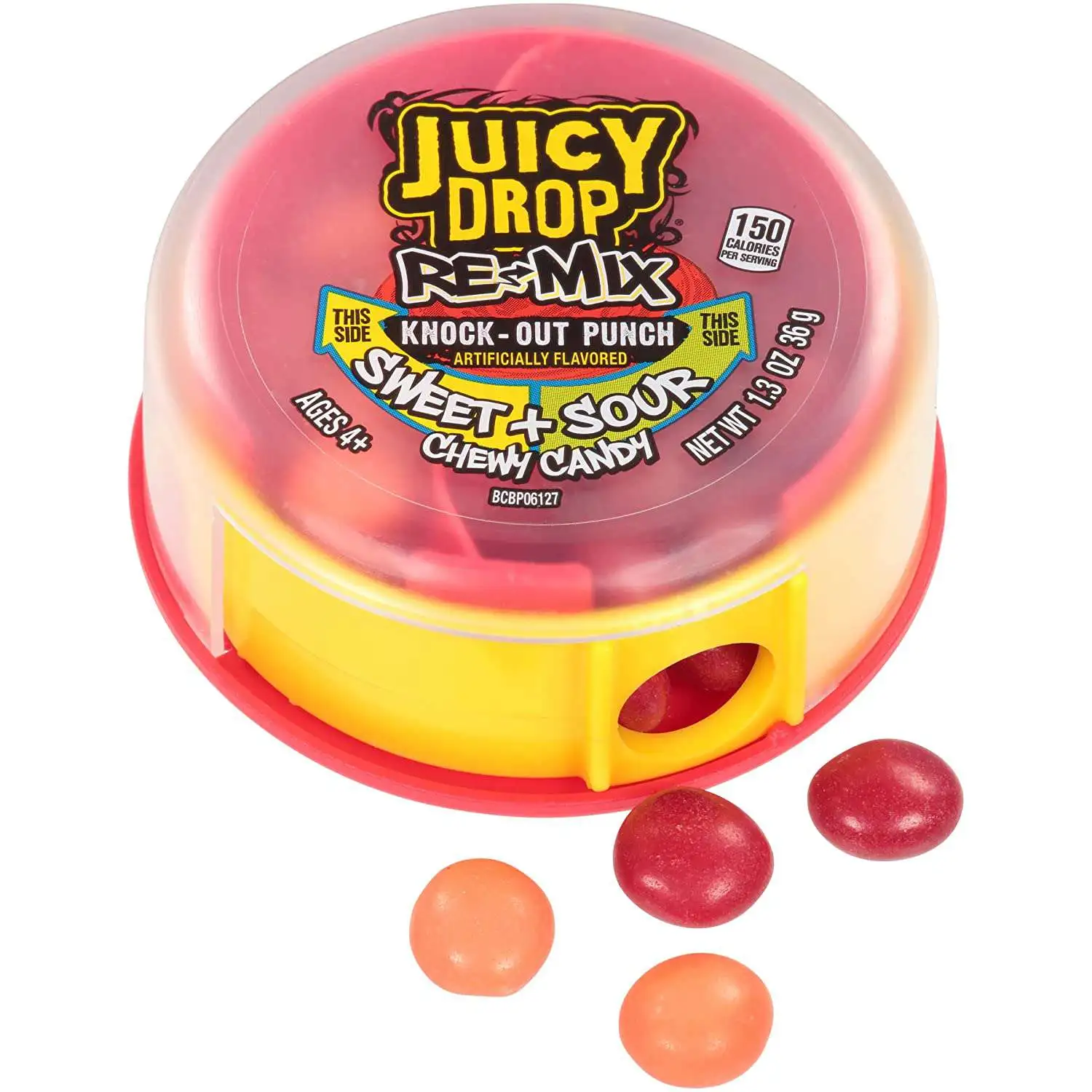 Juicy Drops Re-Mix Knock-Out Punch 1.3 Oz. Sweet Sour Chewy Candy Topps -  ToyWiz