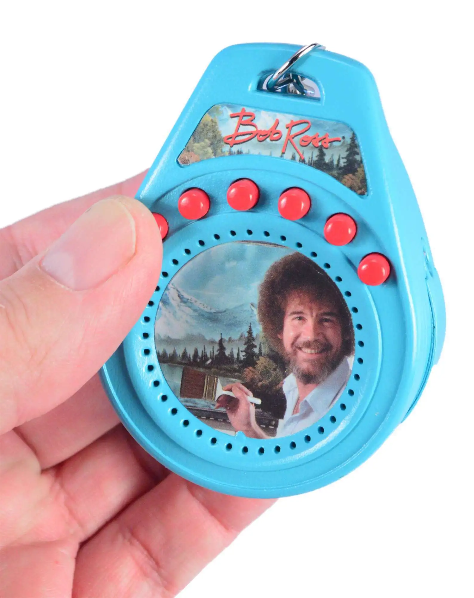 Bob Ross 1-Inch Talking Keychain