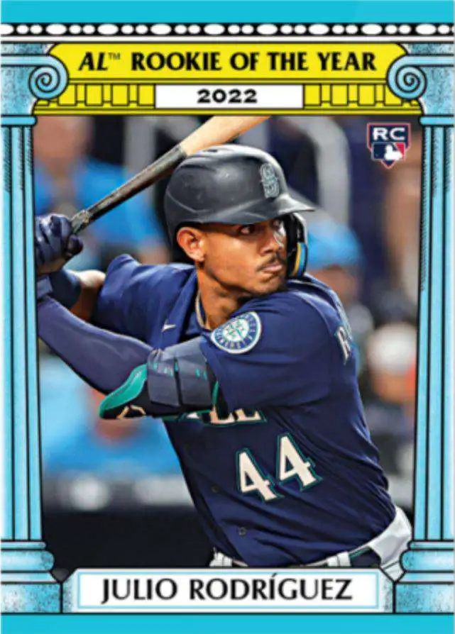 Julio Rodriguez Seattle Mariners 2022 Topps Now AL Rookie of the Year  Winner # OS34 Rookie Card