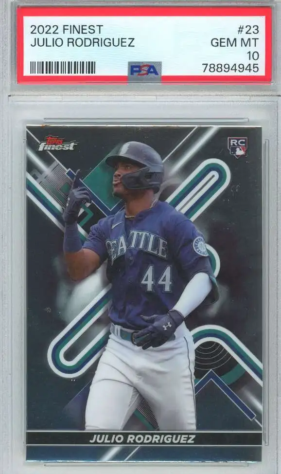 MLB 2022 Topps Finest Single Card Rookie Julio Rodriguez 23 MLB 2022 Topps Finest Single Card Rookie Julio Rodriguez 23