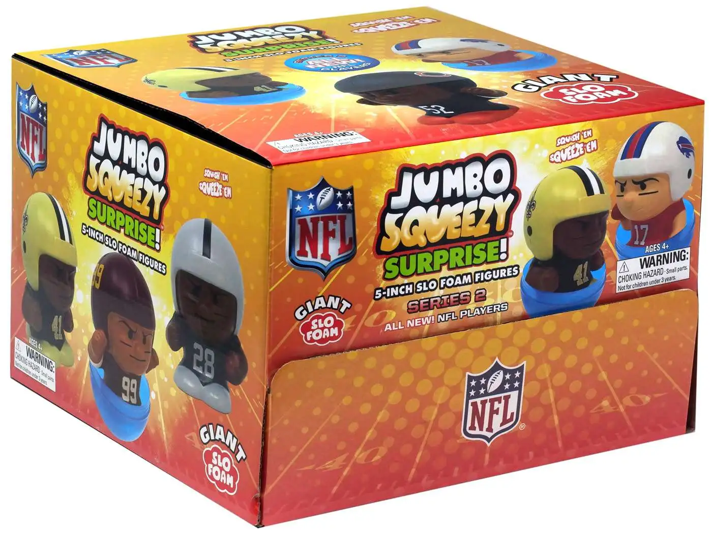 NFL JUMBO Squeezy Surprise! Series 2 Football Mystery Box [18 Packs]