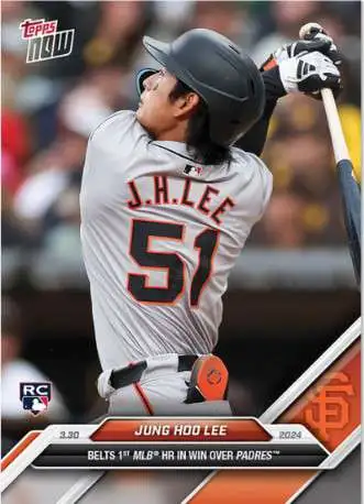 MLB San Francisco Giants 2024 NOW Baseball Jung Hoo Lee Exclusive #19 [Rookie, Belts 1st MLB HR in Win Over Padres]