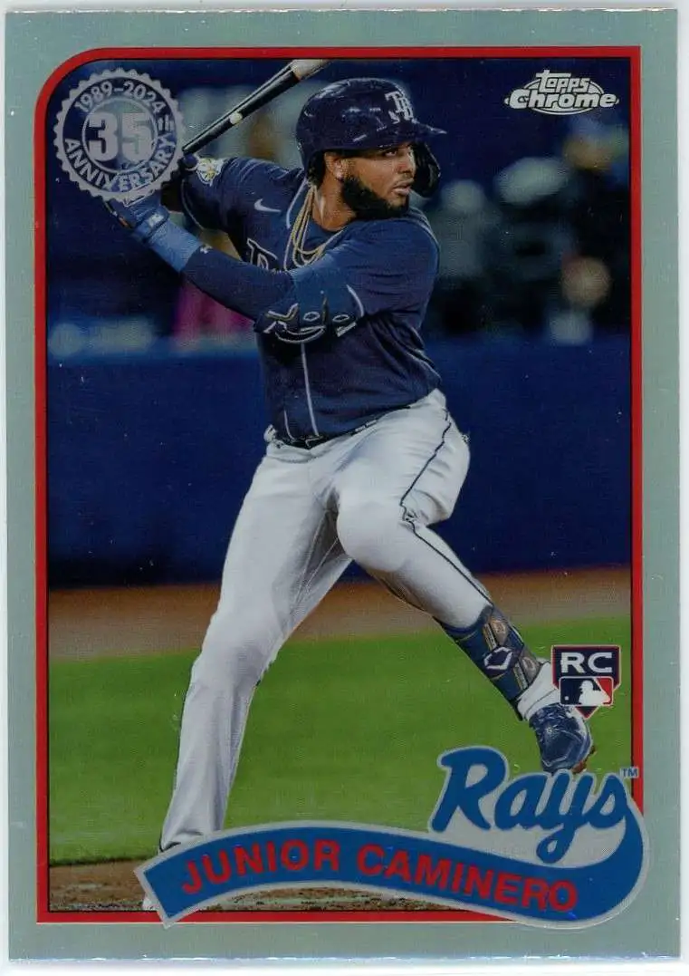 MLB 2024 Topps Chrome Baseball 1989 Junior Caminero #89CB-15 [Rookie]
