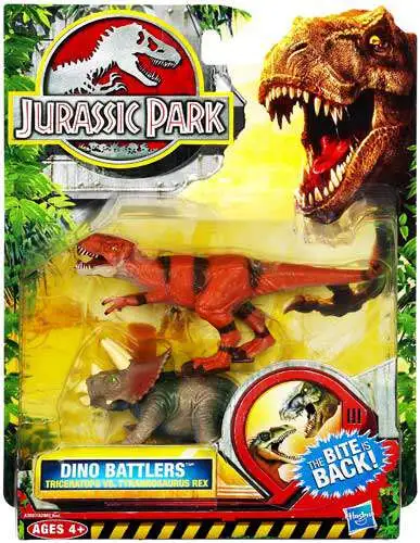 Jurassic Park Dino Battlers Triceratops vs. Tyrannosaurus Rex Figure 2-Pack [Loose]