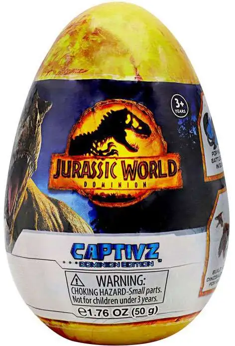 Jurassic World Dominion Captivz Edition Mystery Egg Pack [1 RANDOM Figure with Slime, Movie Series]