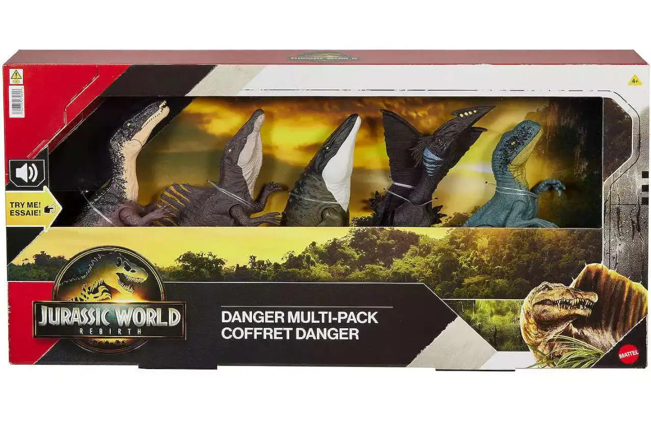 Jurassic World Rebirth Danger Multi-Pack Mosasaurus, Spinosaurus
