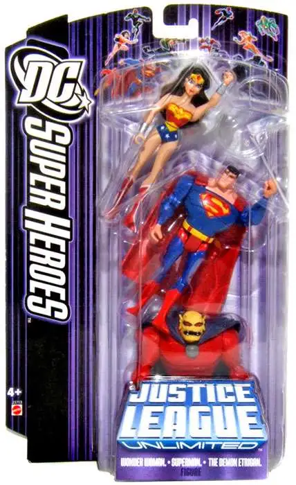 DC Justice League Super Heroes Wonder Woman, Superman & Demon Etrigan Action Figure 3-Pack