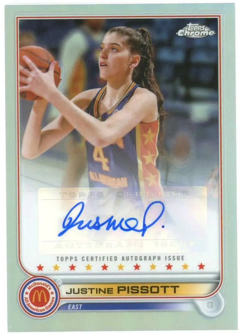 NCAA 2022 Topps Chrome McDonald's All-American Justine Pissott CA-JPI [Autograph]