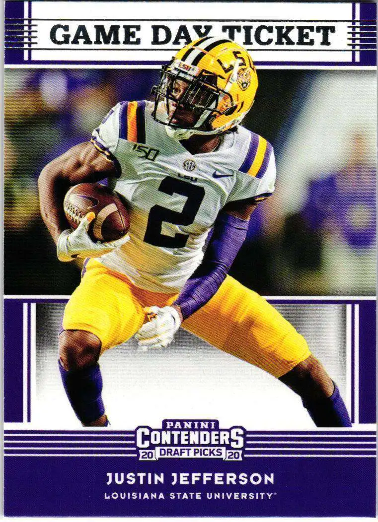 2021 Panini Prizm Prizm Red Ice #125 Justin Jefferson Minnesota Vikings NFL  Football Trading Card