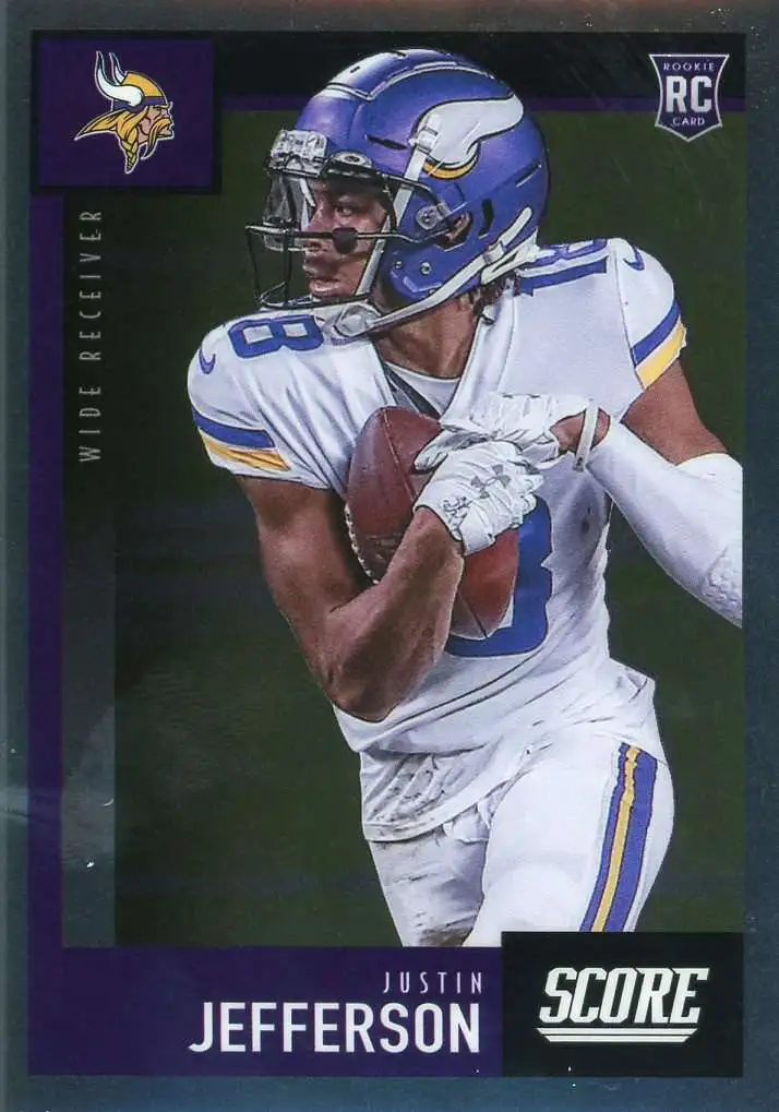 2021 Panini Prizm Prizm Red Ice #125 Justin Jefferson Minnesota Vikings NFL  Football Trading Card