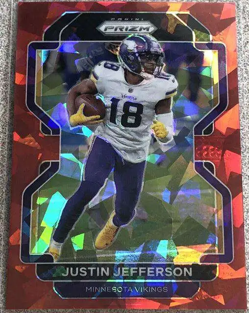 NFL 2021 Prizm Football Justin Jefferson #125 [Red Cracked Ice]