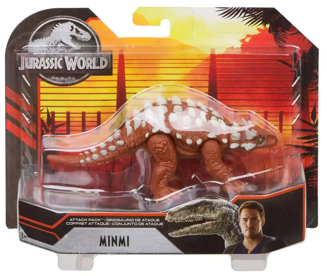 Jurassic World Fallen Kingdom Attack Pack Minmi Action Figure [Red, Damaged Package]