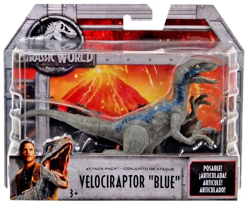 Jurassic World Dinosaur Raptor Fallen Kingdom Action Figure BLUE 