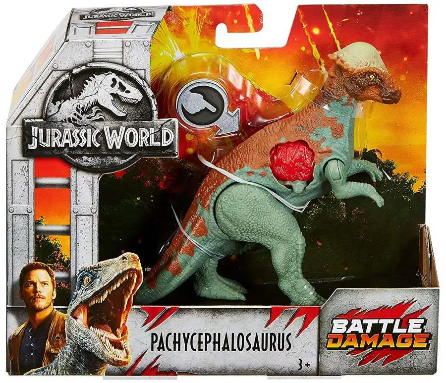 Jurassic World Fallen Kingdom Battle Damage Pachycephalosaurus Exclusive Action Figure [Damaged Package]
