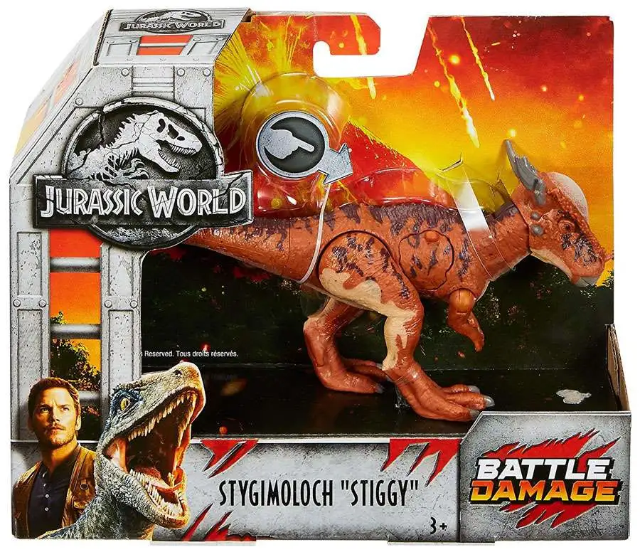 Jurassic World Battle Damage Stygimoloch Stiggy Fallen Kingdom Jurassic Park NEUF 