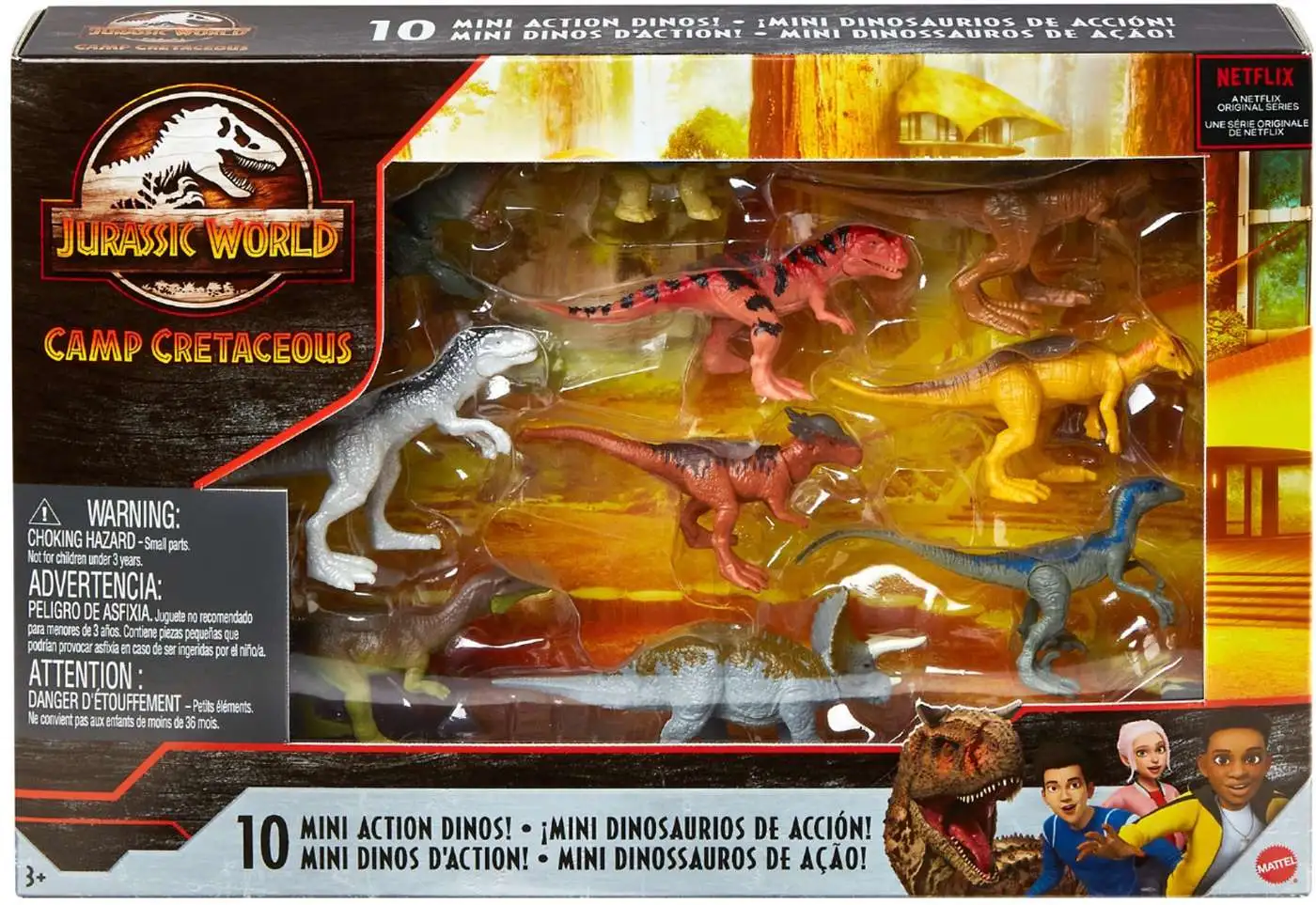 Jurassic World Camp Cretaceous Action Dinos! Mini Figure 10-Pack
