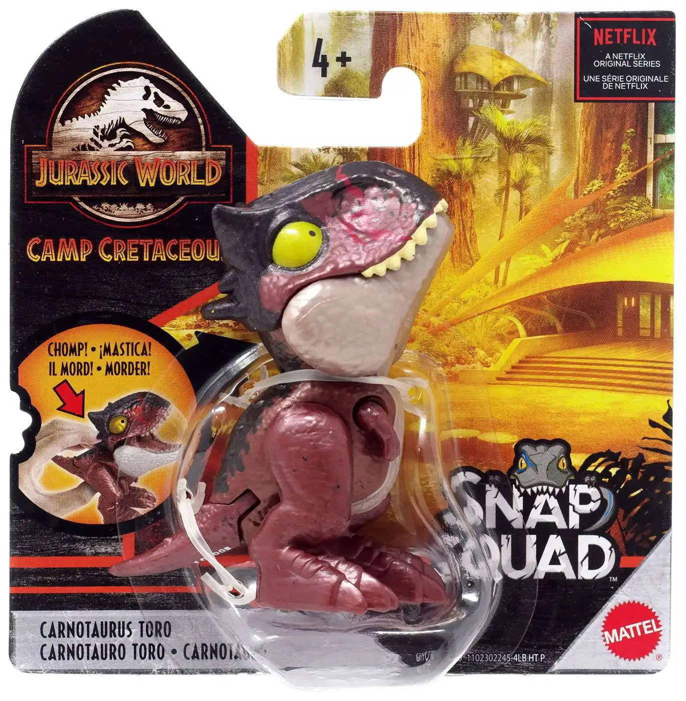 Jurassic World Snap Squad Carnotaurus Mattel New 